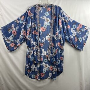 Band Of Gypsies Duster Kimono Womens Fairy Cottage Core Prairie Sheer size M/L
